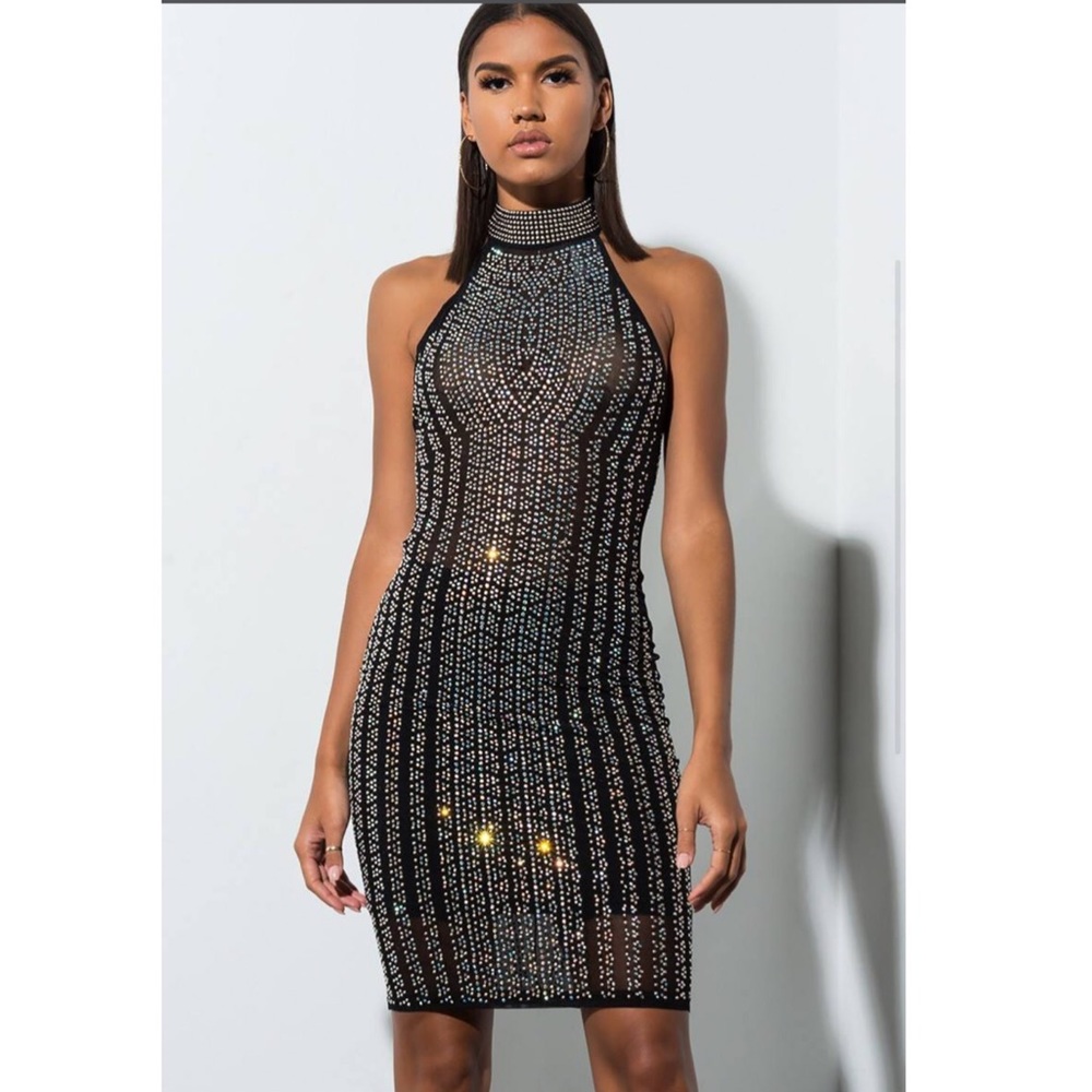 AKIRA Midi Choker Dress